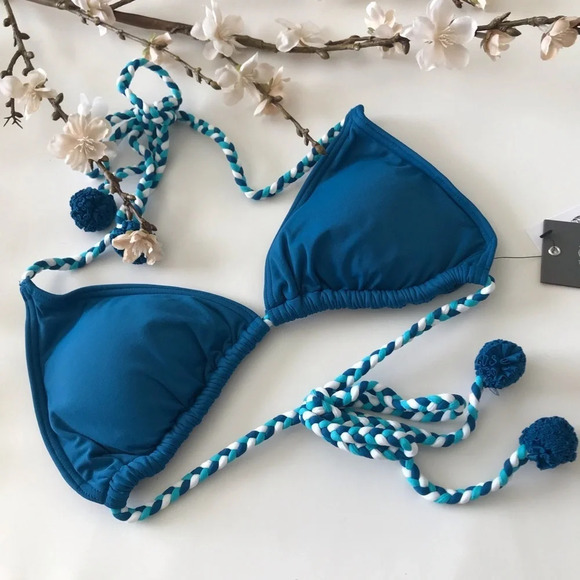 NEW Vince Camuto Braided Triangle Bikini Top Size Small NWT - Picture 5 of 7